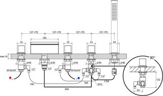 Смеситель Ravak Waterfall WF 025.00 X070060 на борт ванны